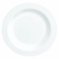Pack of 32 White 8" Round Plastic Plates