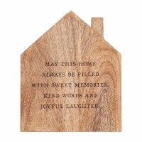 10" x 9" House Shaped Wood Trivet by Mud Pie