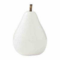 5" White Ceramic Pear Figurine by Mud Pie