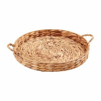 16" Round Natural Woven Lazy Susan by Mud Pie