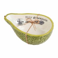 6" Green Avocado Bowl With a Spoon by Mud Pie