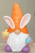 6" Carrot Holding a Chicken Easter Gnome