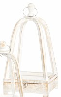 18" Whitewash Wood Arch Lantern