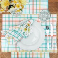 13" x 72" Multipastel Bunny Trail Plaid Table Runner