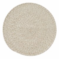 15" Round Beige Braided Placemat