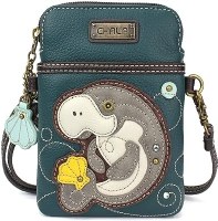 8" Turquoise Manatee Cellphone Crossbody Purse