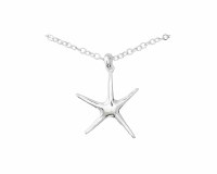 18" Silver Toned Starfish Necklace