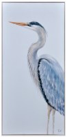 54" x 26" Blue Heron 2 Framed Canvas