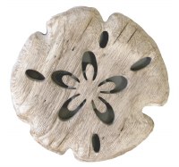 10" Wood Sand Dollar Wall Art Plaque