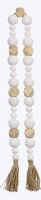 33" Natural and White Bead Strand