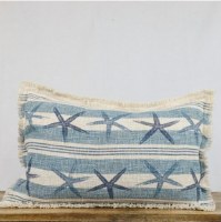 16" x 24" Blue Starfish Decorative Pillow