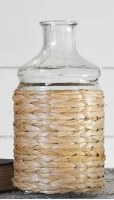 7.5" Clear Glass Woven Wrap Vase