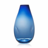 13" Blue Ombre Glass Vase