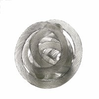 6" Clear Spiral Knot Glass Orb