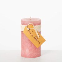 3.25" x 6" Pink Lemonade Pillar Candle