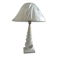 20" White Cone Shell Table Lamp