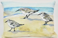 11" x 19" Three Sandpipers Decorative Indoor/Outdoor Pillow