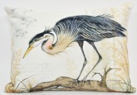 11" x 19" Heron on a Log Decorative Indoor/Outdoor Pillow