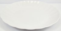 16" Round White Melamine Low Dish