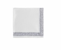 20" Square Blue Wavy Dots on a White Background Napkin