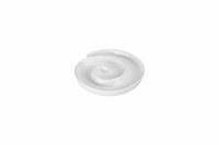 7" Round White Ceramic Swirl Dish