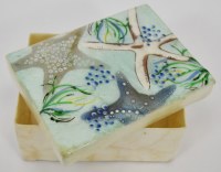 Large Rectangle Starfish Capiz Box