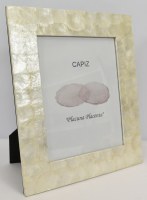 8"x  10" White Capiz Photo Frame