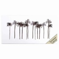 15" x 30" Black Palm Trees Wrapped Canvas