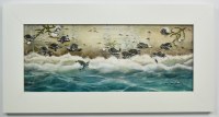 10" x 20" The Great Escape Coastal Gel Textured Print in a White Frame