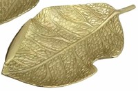 Small Gold Metal Leaf Shape Tray