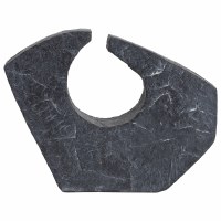 Small Dark Gray Polyresin Geometric Sculpture