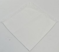 20" Sq White Hemstitch Fringe Cloth Napkin