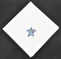 20" Sq White Sea Turtle Cloth Napkin