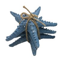 Set of Three Blue Chunky Starfish