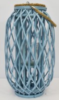 20" Light Blue Willow Lantern