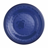 11" Round Blue Beaded Melamine Plate