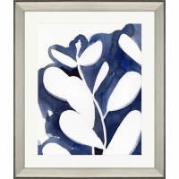 40" x 34" Blue Eucalyptus 2 Tropical Framed Print Under Glass