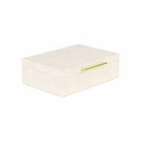9" x 12" Cream Textured Box With a Gold Handle