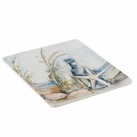 12.5" Sq Coastal Landscape Ceramic Platter