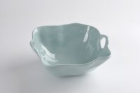 10" Sq Aqua Handle Melamine Bowl by Pampa Bay