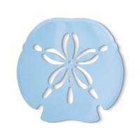 25" Blue Sand Dollar Coastal Metal Wall Art Plaque