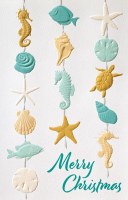 Box of 16 8" x 5" Coastal Garland Christmas Cards