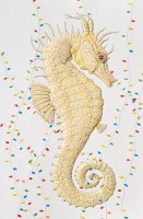 Box of 16 8" x 5" Seahorse in Christmas Lights Christmas Cards
