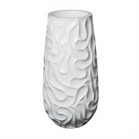 37" White Polyresin Squiggle Vase