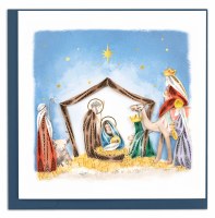 6" Square Nativity Scene Quilling Card