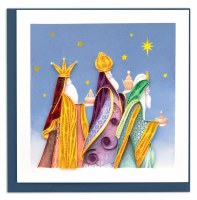 6" Square Three Wise Men Quilling Card