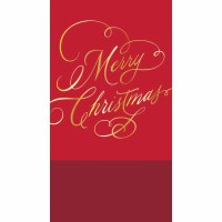 Red "Merry Christmas" Guest Towels
