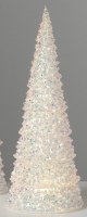 17" LED White Iridescent Cone Christmas Tree