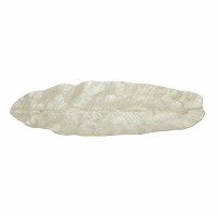 23" White Capiz Leaf Shape Tray