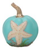 5" Starfish on a Blue Pumpkin